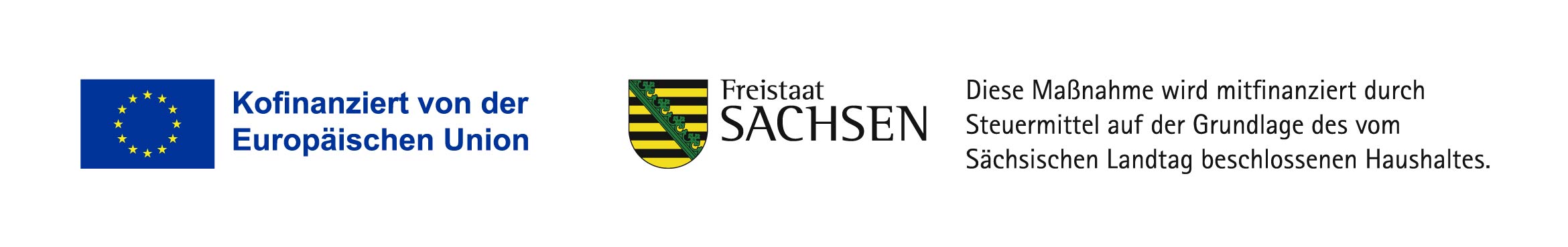 EFRE ESF EU-Logo Freistaat Sachsen